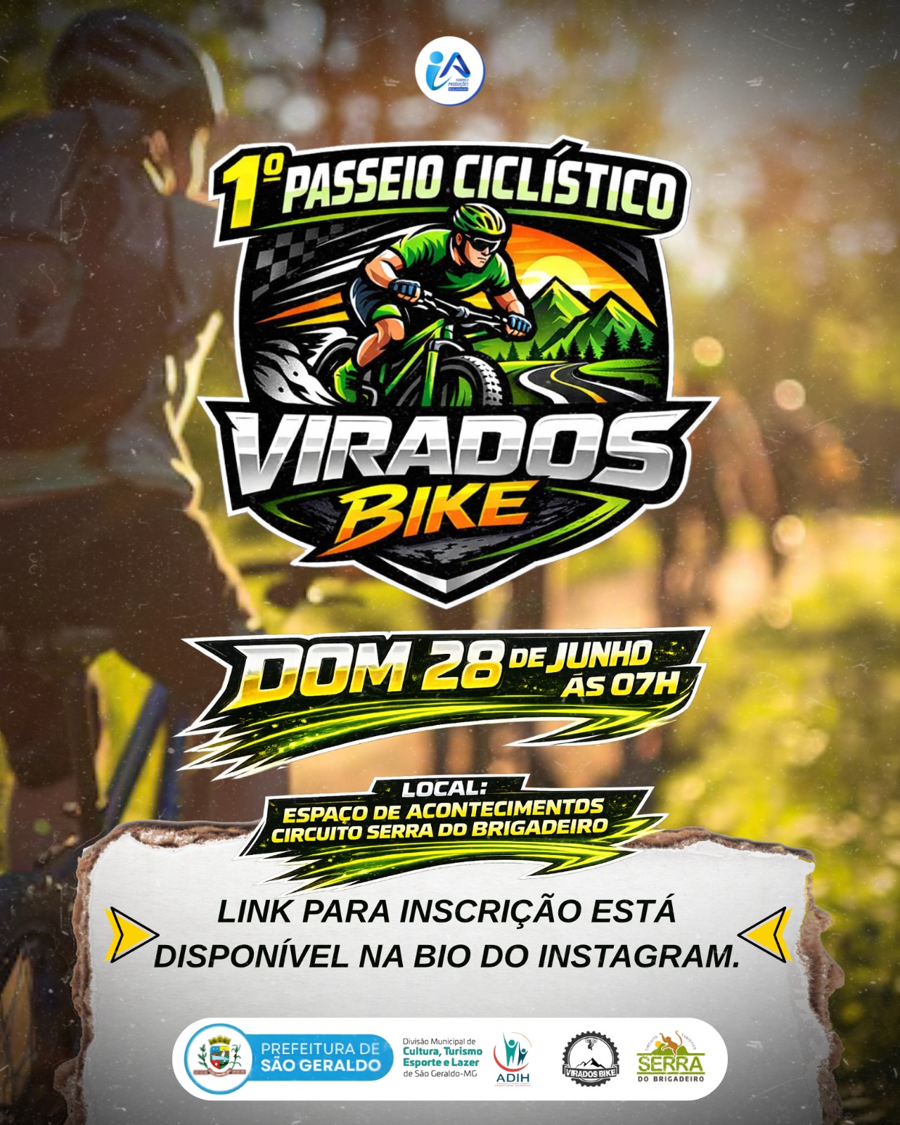 Prefeitura Municipal de São Geraldo - 1º Passeio Ciclístico - Virado Bike