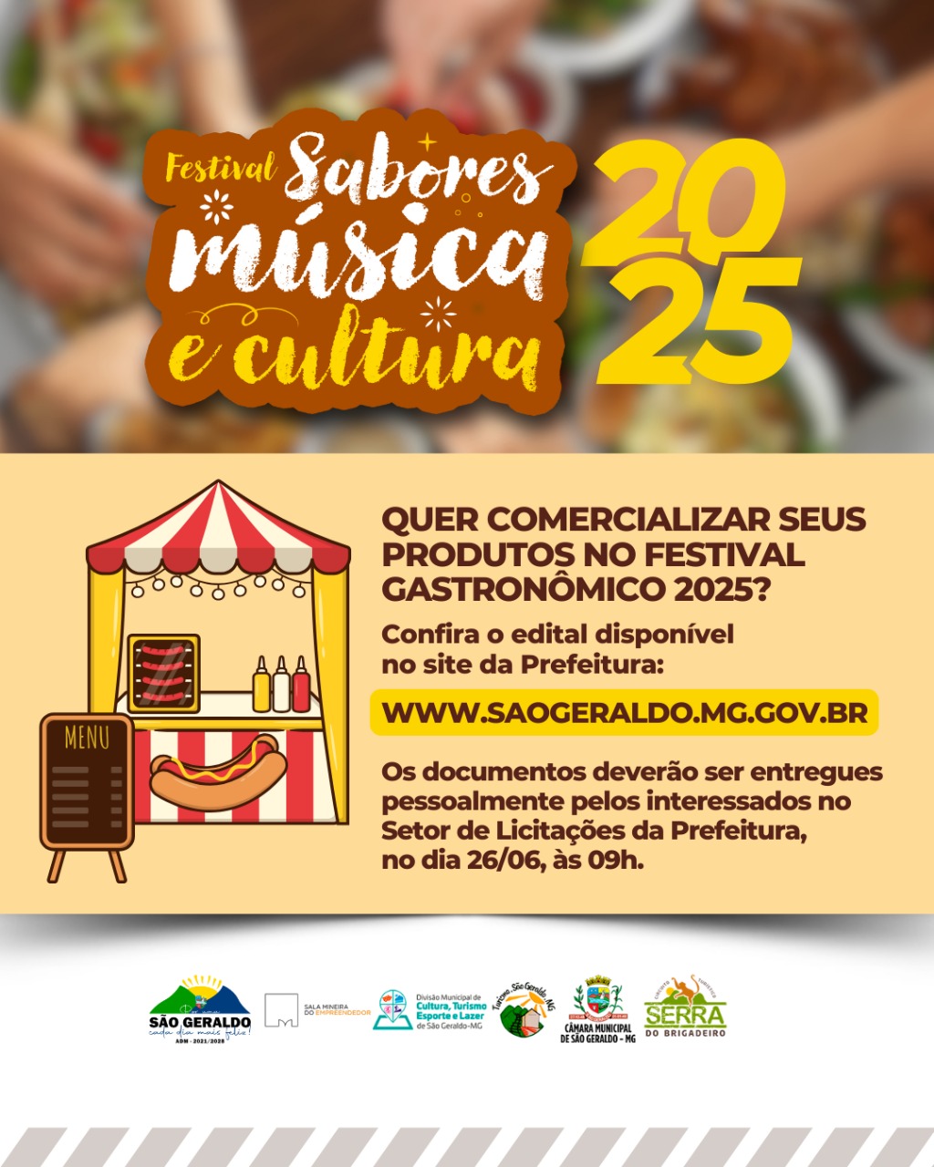 Prefeitura Municipal de São Geraldo - Concessão de autorização de uso durante o Festival Sabores, Música e Cultura 2025