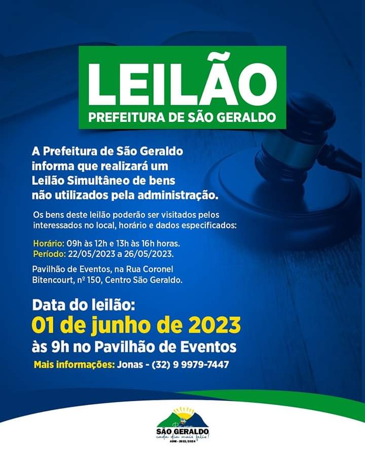 Prefeitura Municipal de São Geraldo - Leilão 