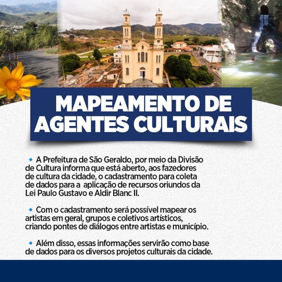 Prefeitura Municipal de São Geraldo - MAPEAMENTO DE AGENTES CULTURAIS