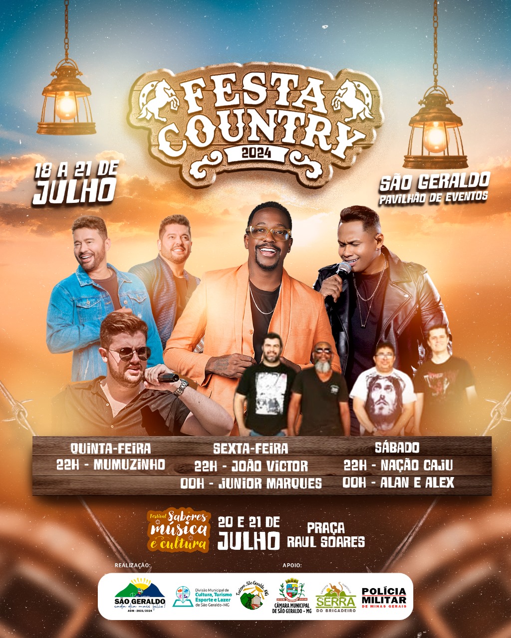 Prefeitura Municipal de São Geraldo - Programação festa country 2024